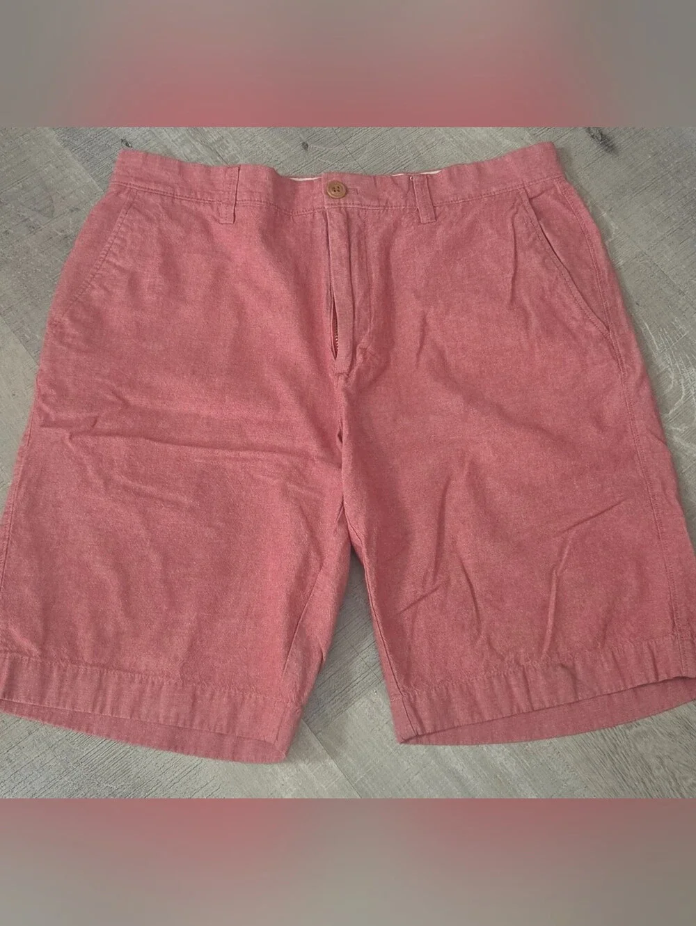 J.CREW Men's Rivington Flat Front Red Chino Shorts 100%Cotton size 33